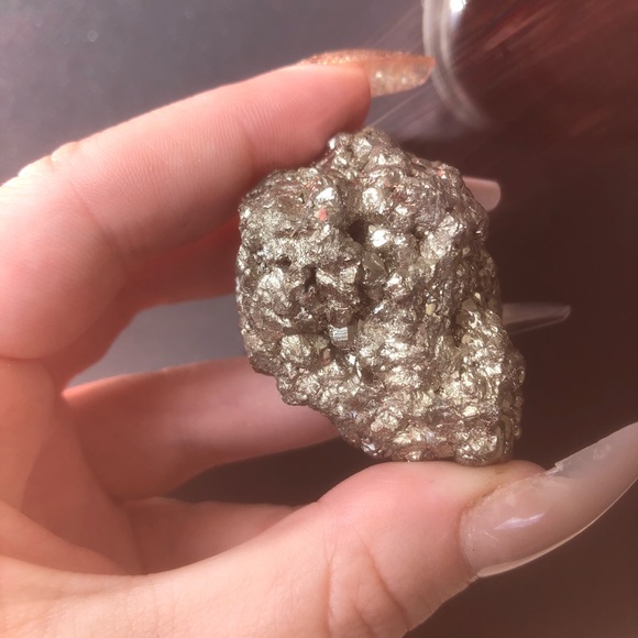 Natural Pyrite Cluster, Raw Fools Gold Crystal, Genuine Pyrite Stone - Picture 11 of 11